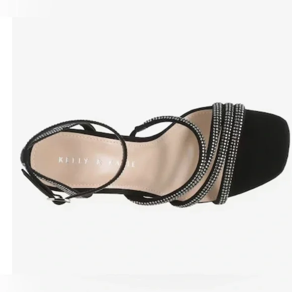 Kelly & Katie Black Rhinestone Heel - Picture 2 of 9